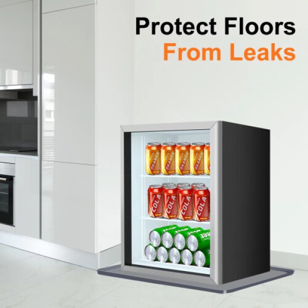 24 x 24 Mini fridge Silicone Mat with Raised Edge Under Washing Machine Pad Under Mini Refrigerator Freezer Protect from Ap